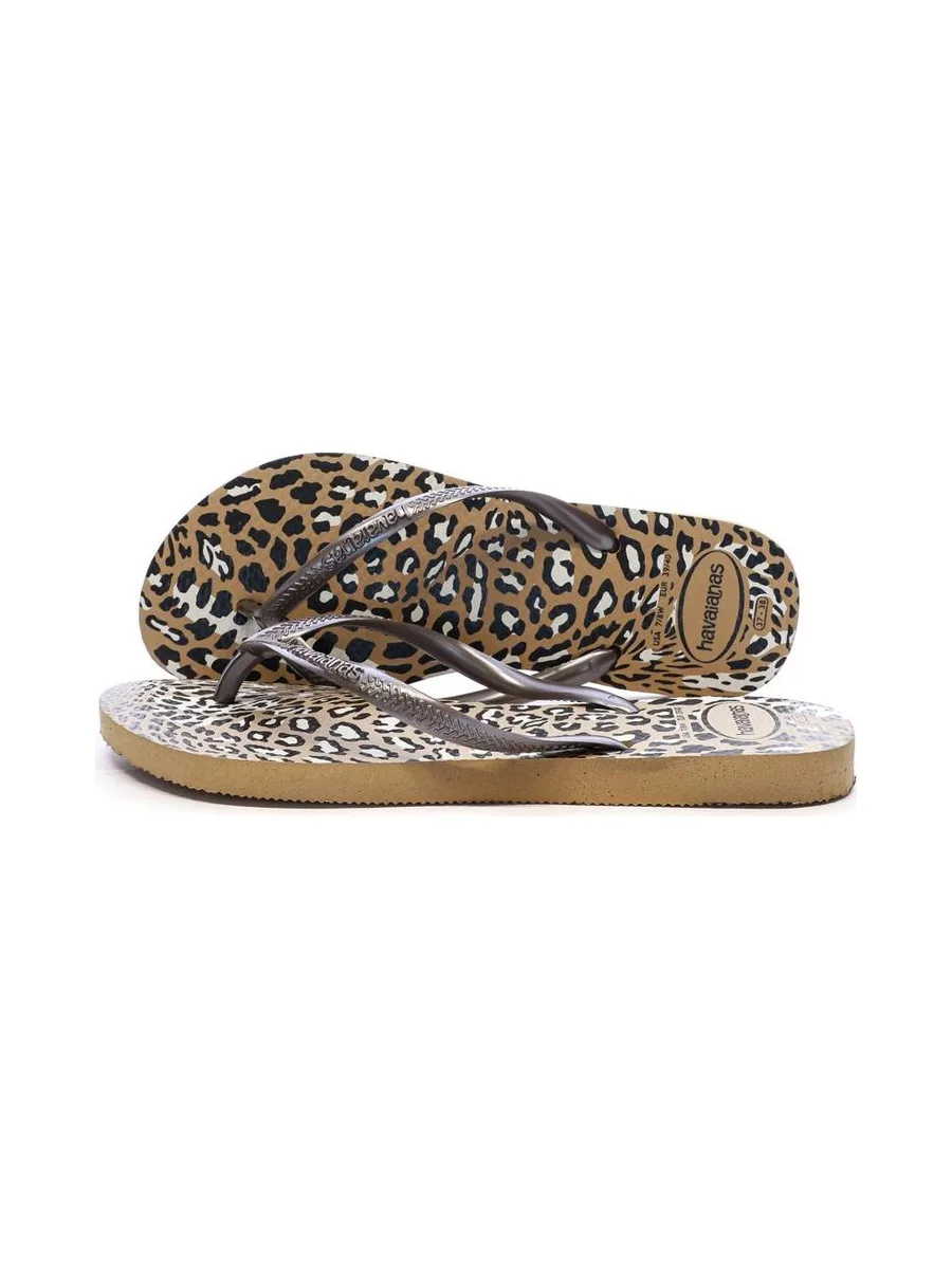 Tongs Marron Femme Havaianas Slim Animals Infradito 2