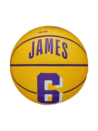 Ballon de Basketball Jaune Wilson Lebron James 1