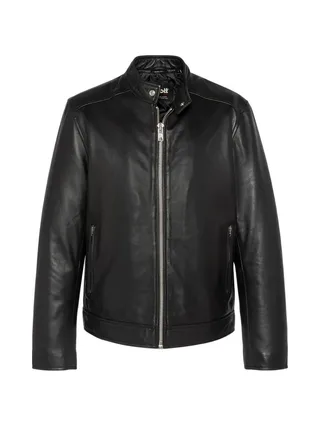 Blouson en Cuir Noir Homme Schott Memphis 3