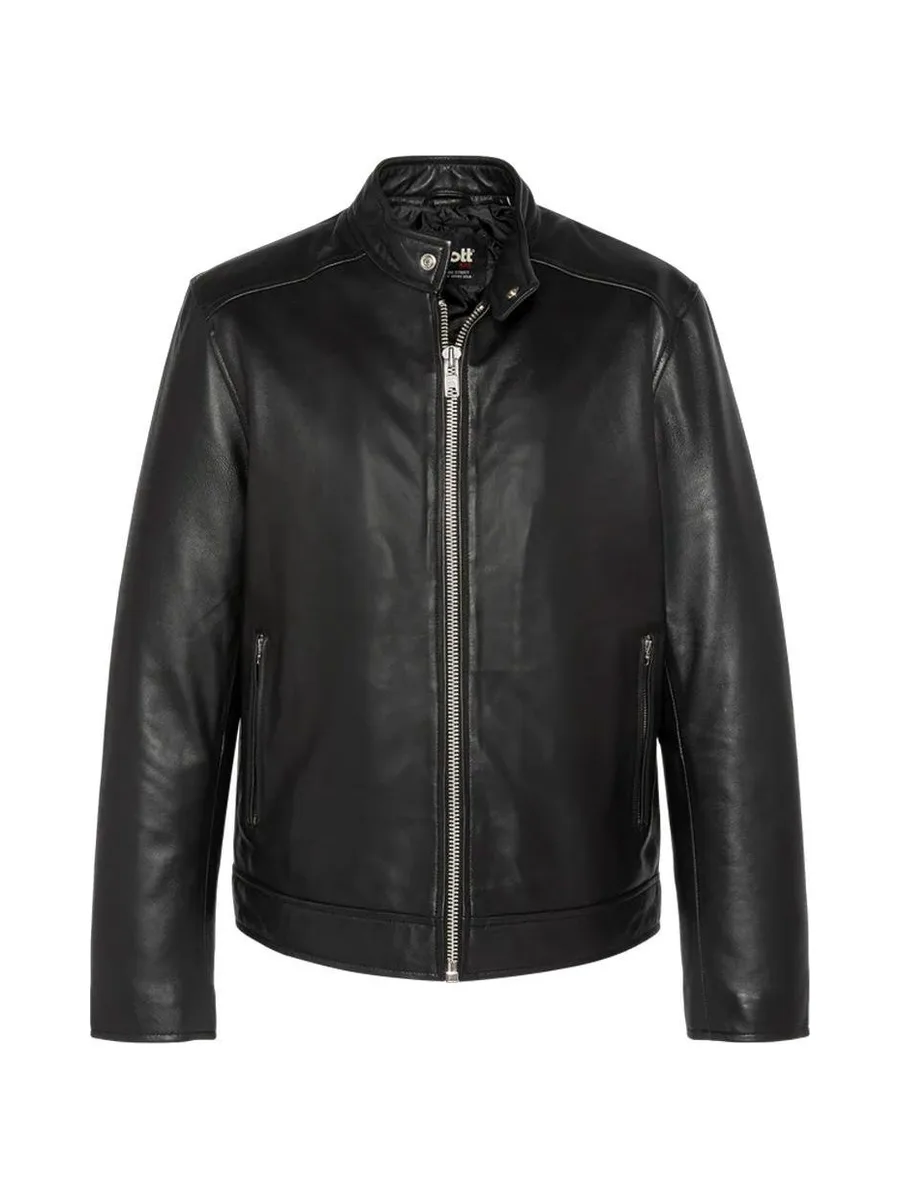 Blouson en Cuir Noir Homme Schott Memphis 4