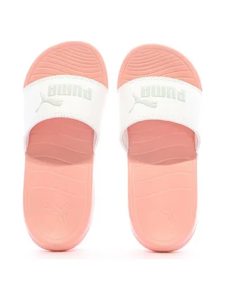 Claquettes Blanches/Roses Fille Puma 20 372313-34 3