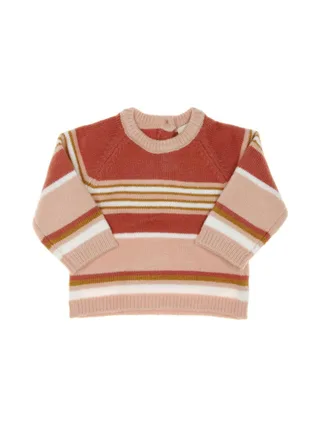 Pull Rose à rayures Fille EOM Koray 1