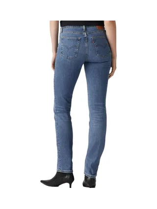 Jeans 724 Bleu Foncé High Rise Straight Med 2