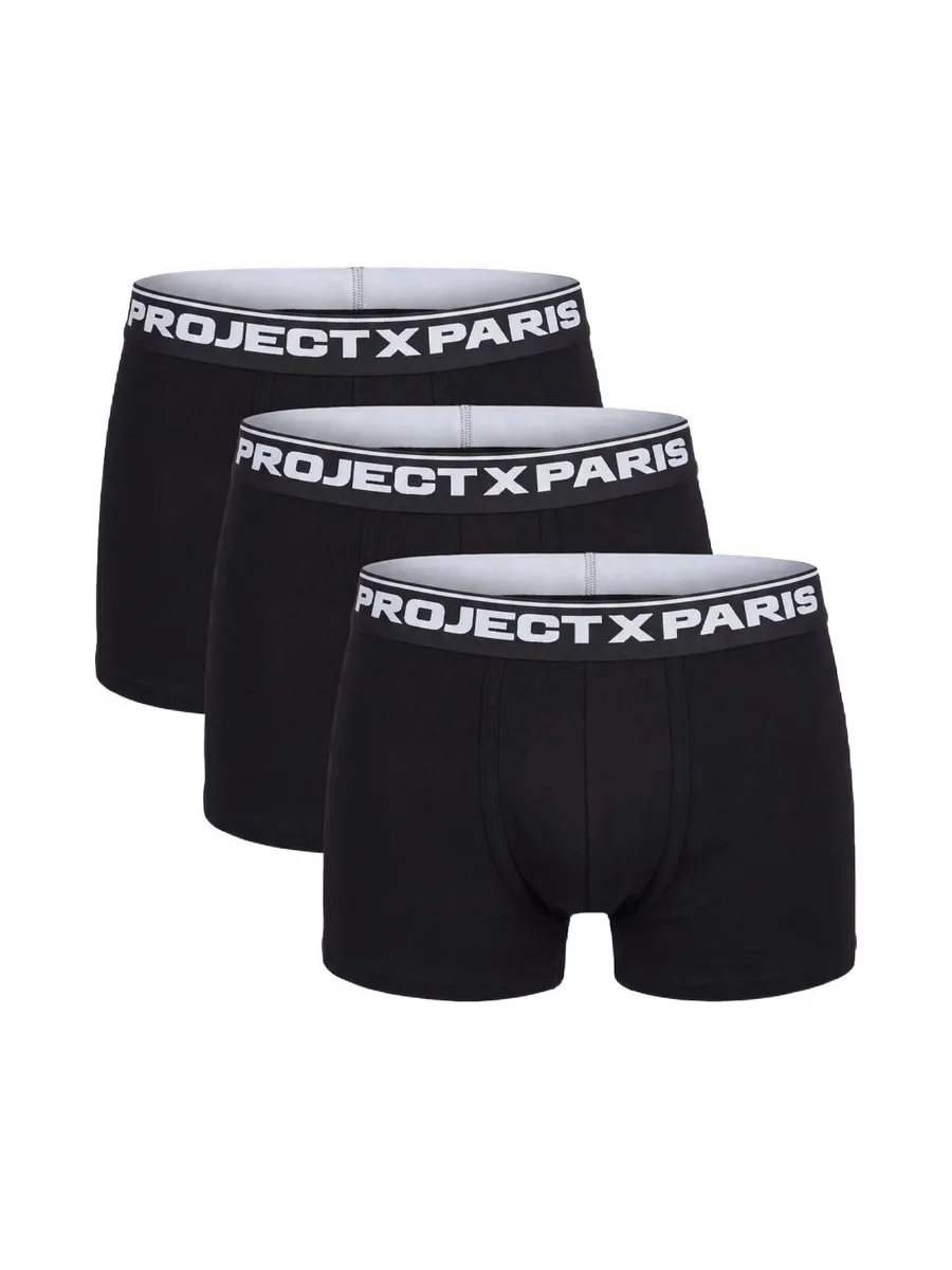 x3 Boxers Noir Homme Project X Paris ITH69 2