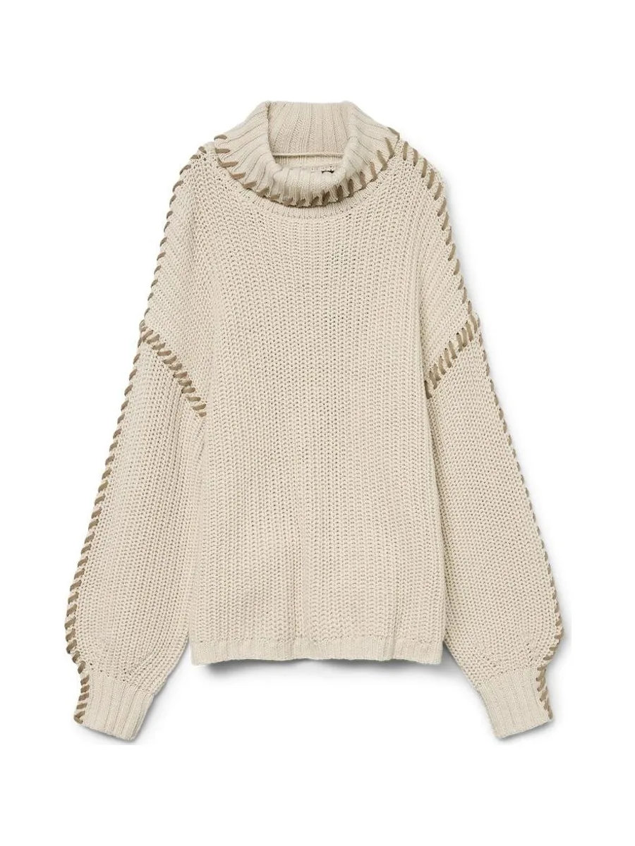 Pull Beige Femme Vero Moda Newcream 4