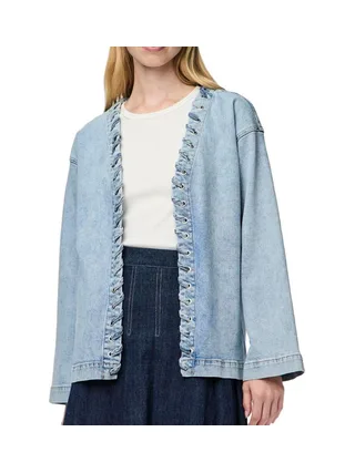Veste en Jean Bleu Femme Pieces Fenda 1