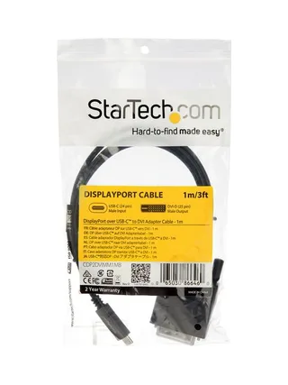 1m 3 ft USB-C to DVI Cable 5