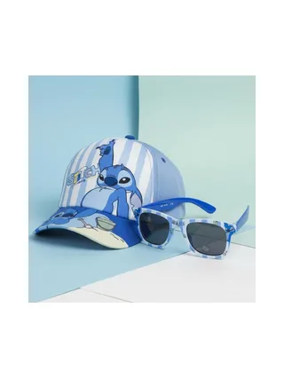 Kit Casquette + Lunette de Soleil Bleu à Rayures Enfant Sport Zone Stitch 2