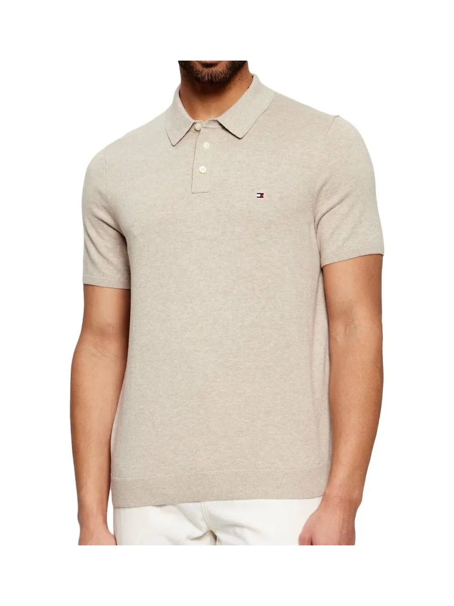 Polo Beige Homme Tommy Hilfiger Essential Cotton 2