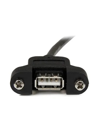 30cm Panel Mount USB Cable A to A - F/M 3
