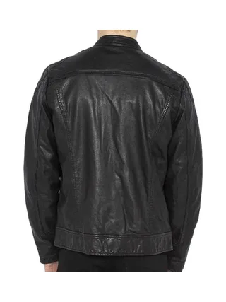 Blouson en Cuir Noir Homme Schott LCSPYDER25 2