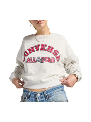 Sweat Gris/Rouge Femme Converse Retro 1