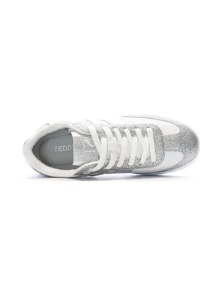 Baskets Blanches/Silver Femme Teddy Smith Plata 4