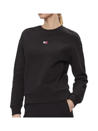 Sweat Noir Femme Tommy Hilfiger Badge Crew 1