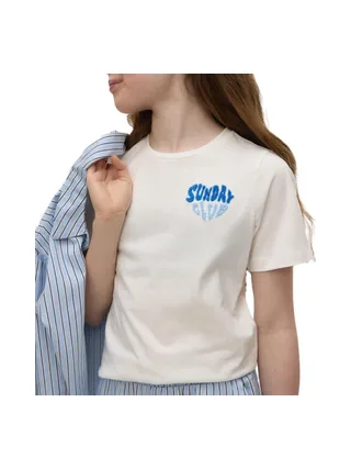 T-Shirt Blanc Fille Vero Moda Frey 1
