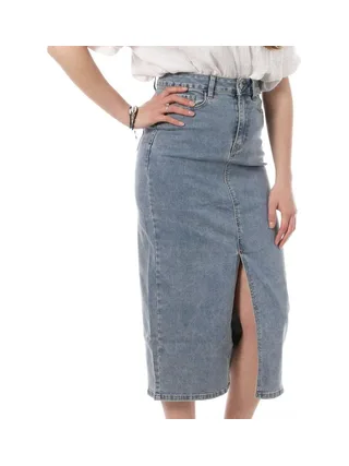 Jupe En Jean Bleu Délavé Femme Monday Premium 392 1