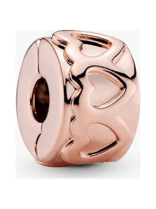 Pandora - Clip Cœur en plaqué or rose 14 carats 1