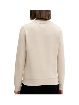 Sweat Beige Femme Tommy Hilfiger Flag Crew 2