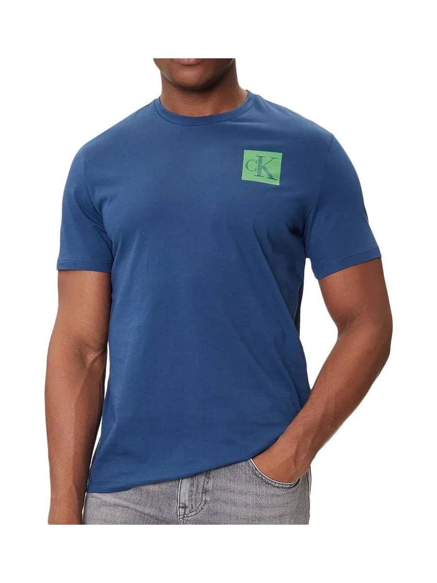 T-Shirt Bleu Homme Calvin Klein Jeans Gradient 2