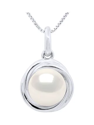 Collier Véritable Perle d'Eau Douce Ronde 10-11 mm — Or Blanc 375 Millièmes — 42 cm 1