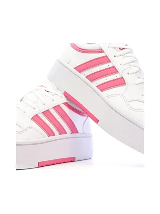 Baskets Blanches/Roses Femme Adidas Hoops 3.0 Bold 7
