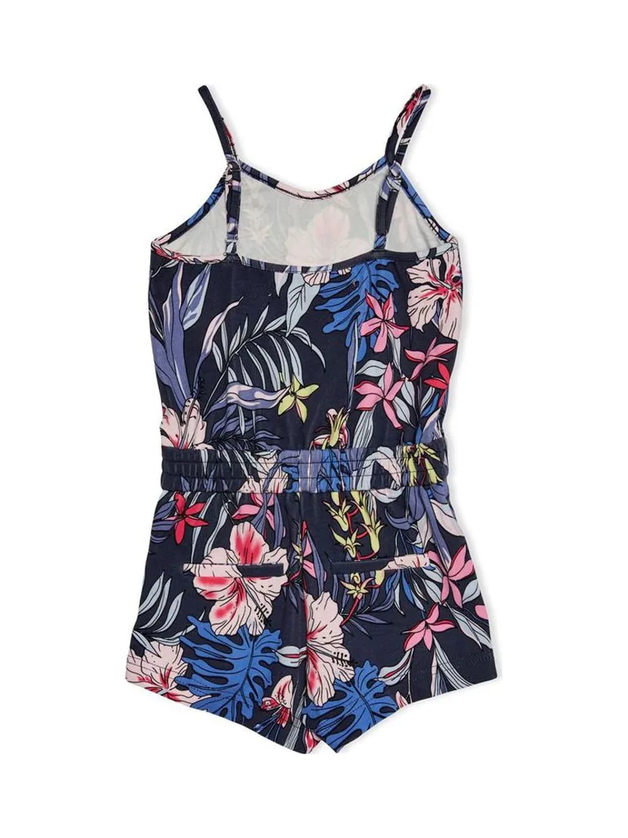 Combishort Bleu à fleurs Fille Kids ONLY Strap Jungle 2