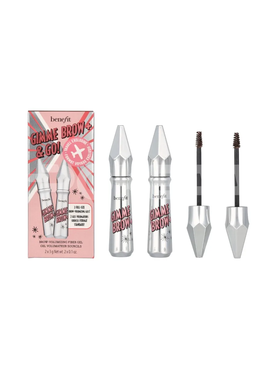 Benefit Gimme Brow+ & Go Brow Volumizing Fiber Gel Set 6g - 2x3gr Gimme Brow+ Fiber Gel 1