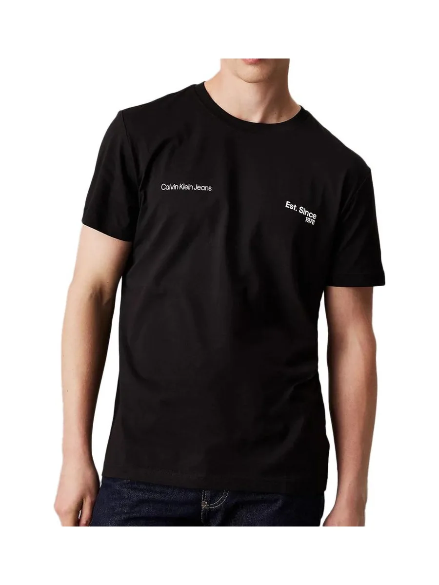 T-shirt Noir Homme Calvin Klein Jeans 1978 2