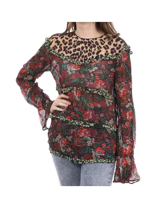 Blouse à Fleurs/Léopard Femme Scotch & Soda 1