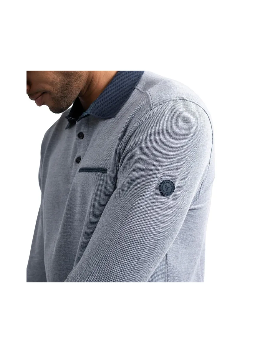 Polo Manches Longues Bleu Homme Sun Valley BELVIUW 3