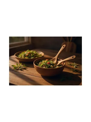 Couverts à salade en bois d'acacia SKOV 5
