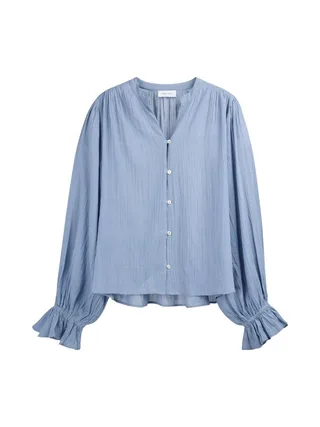 Blouse Fluide Bleu Femme Teddy Smith Swan 1