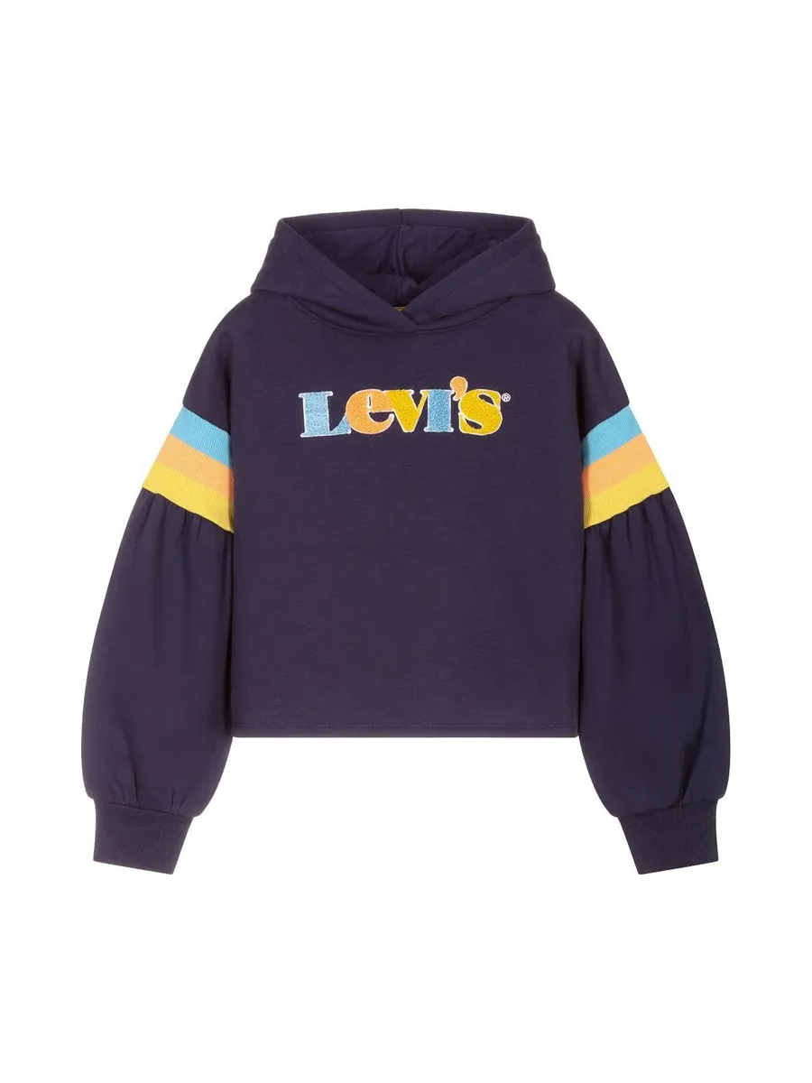 Sweat à Capuche Marine Fille Levi's 4ED500 2