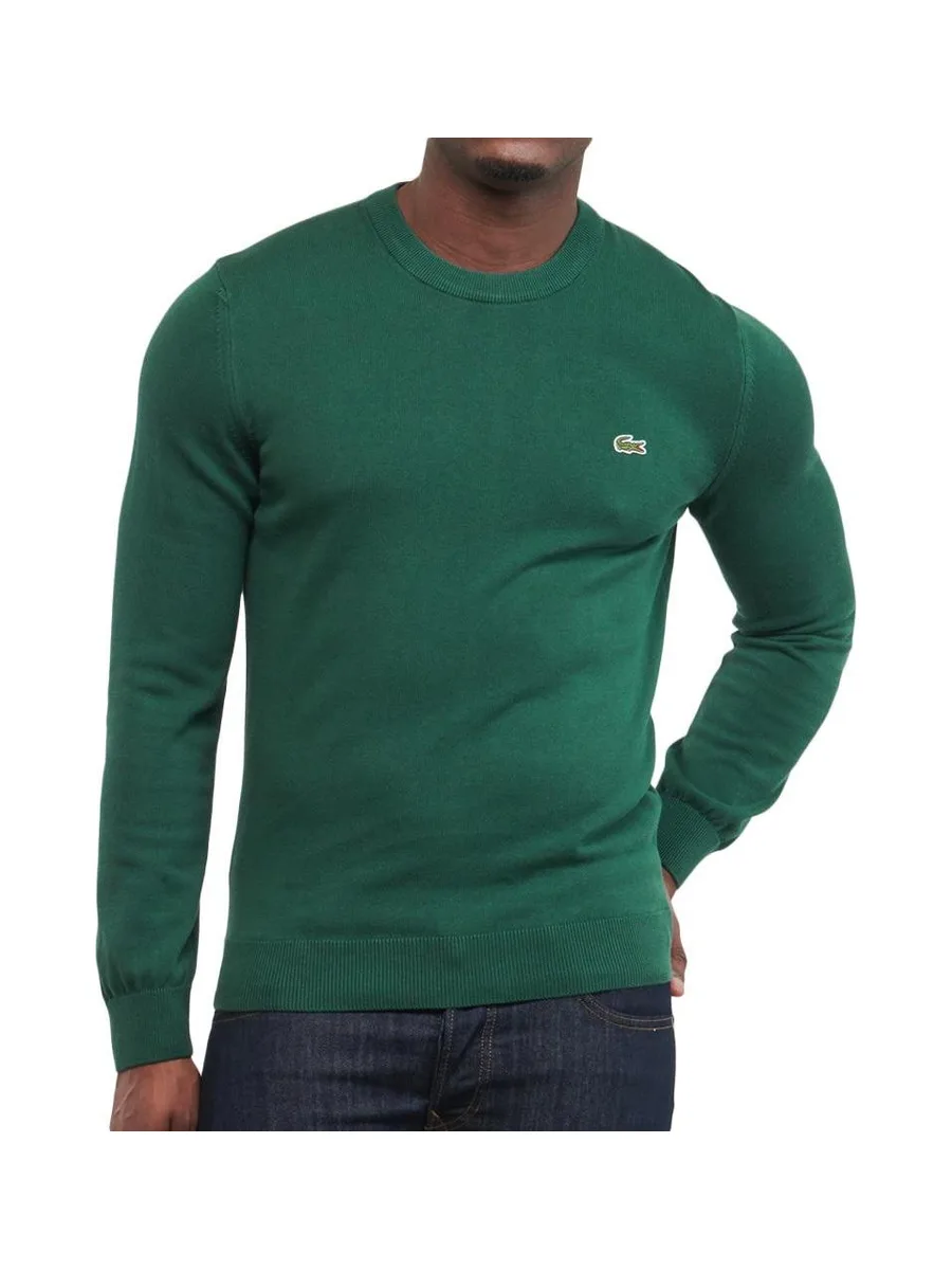 Pull Vert Homme Lacoste Organic Cotton Crew 1