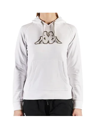 Sweat à Capuche Blanc Femme Kappa Belle Slim 1