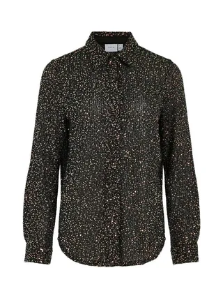 Chemise à Sequin Noir Femme Vila Scara 1