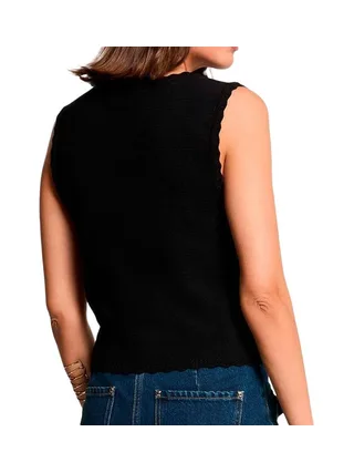 Gilet Sans Manches Noir/Doré Femme Morgan MCLARI 2
