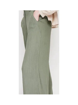 Pantalon ample Taille élastique à l'arrière avec poche plaquée 3