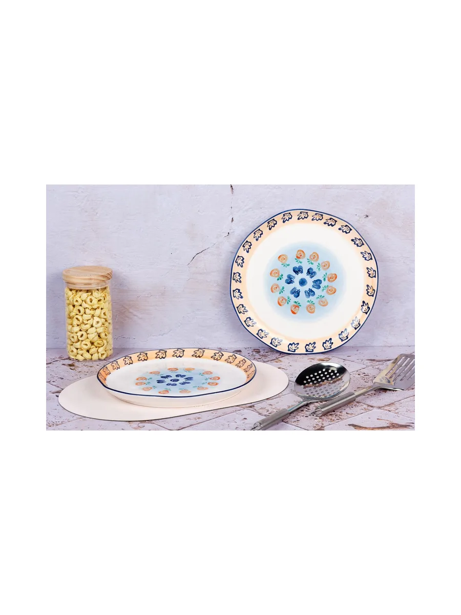 Plateau de service NAPOLI Ø30cm - 2 pièces - Agrume 2