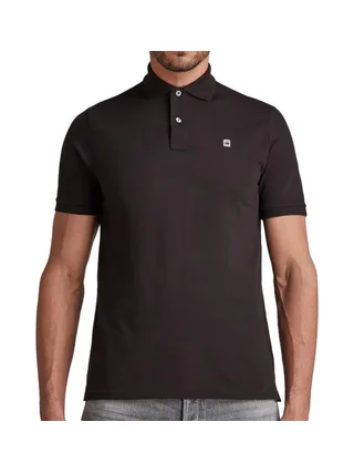Polo Noir Homme G-Star Dunda 1