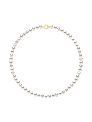 Collier Véritables Perles Akoya Rondes 6-7 mm — Or Jaune 750 Millièmes — 42 cm 1