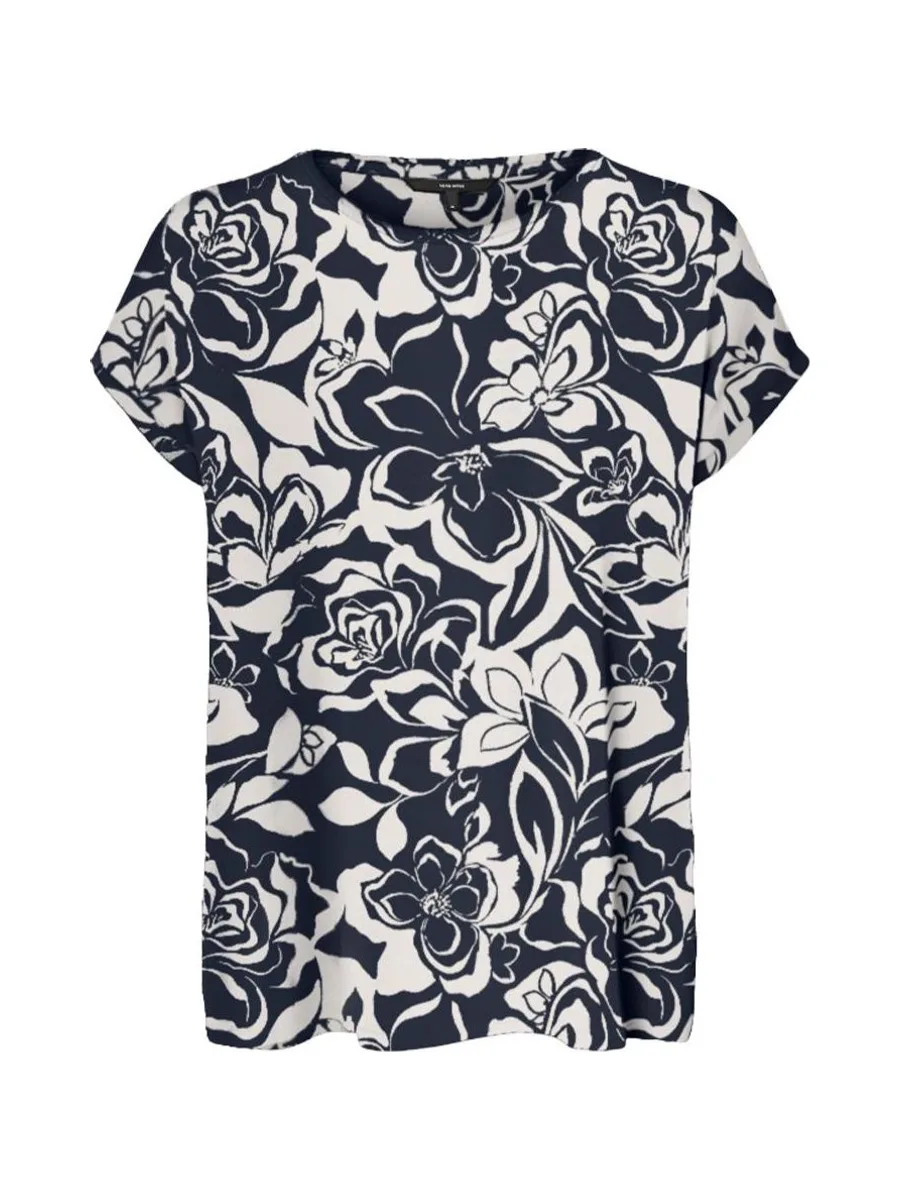 T-Shirt Marine/Blanc Femme Vero Moda Mava 2