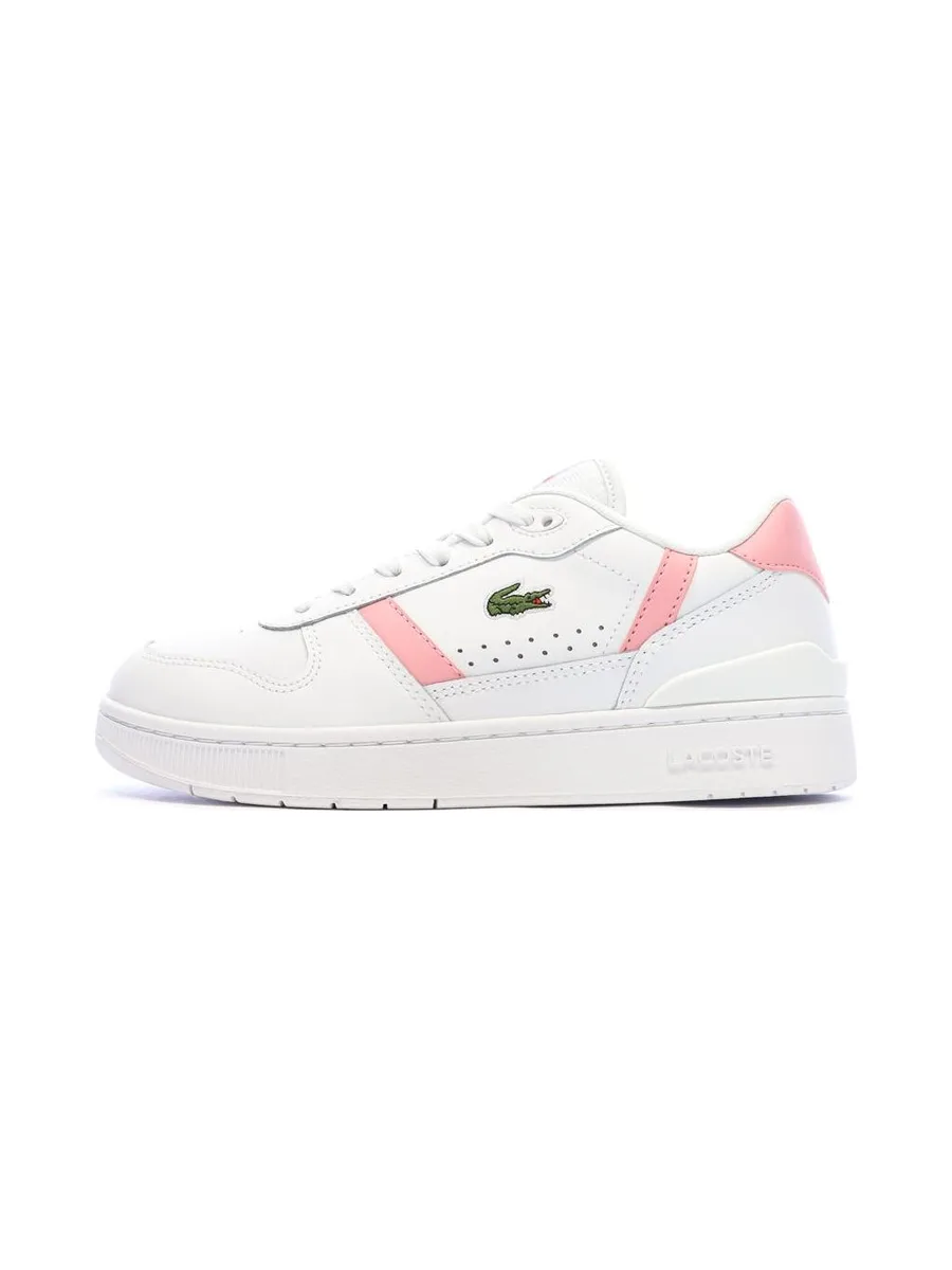 Baskets Blanc/Rose Femme Lacoste T-clip Set 224 1