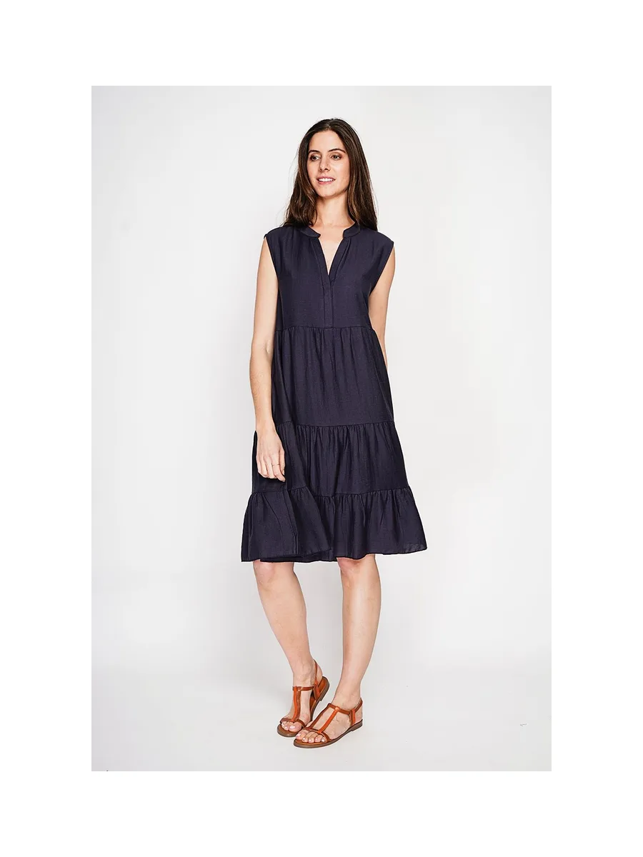 Robe col tunisien gaufrée à étages S/M 9