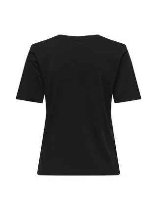 T-Shirt Noir Femme Only Happy 2