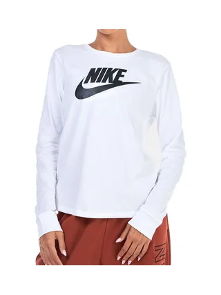 T-shirt Manches Longues Blanc Femme Nike Ftra 1