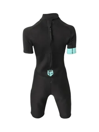 Combinaison de Surf Noir/Turquoise Mixte Wave Power Shorty 2