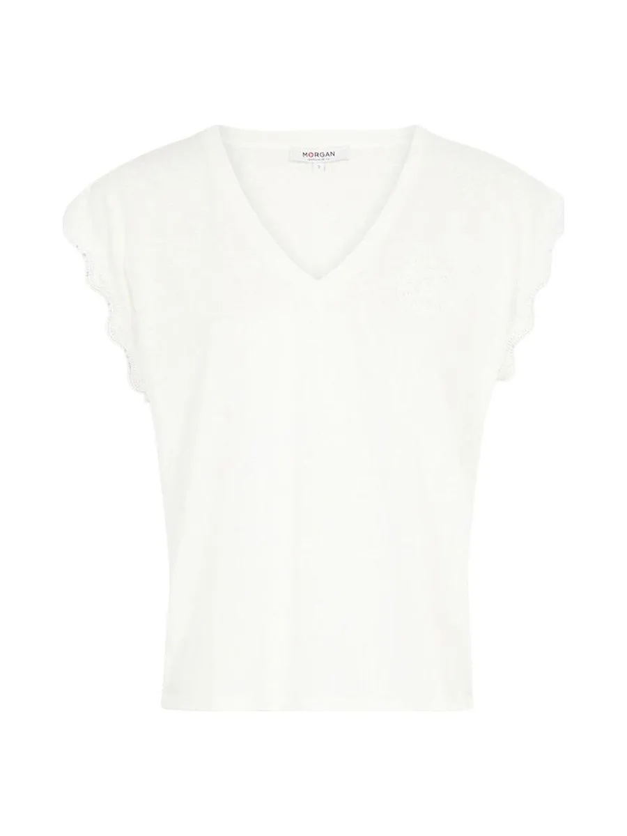 T-shirt Blanc Femme Morgan DECUME 4