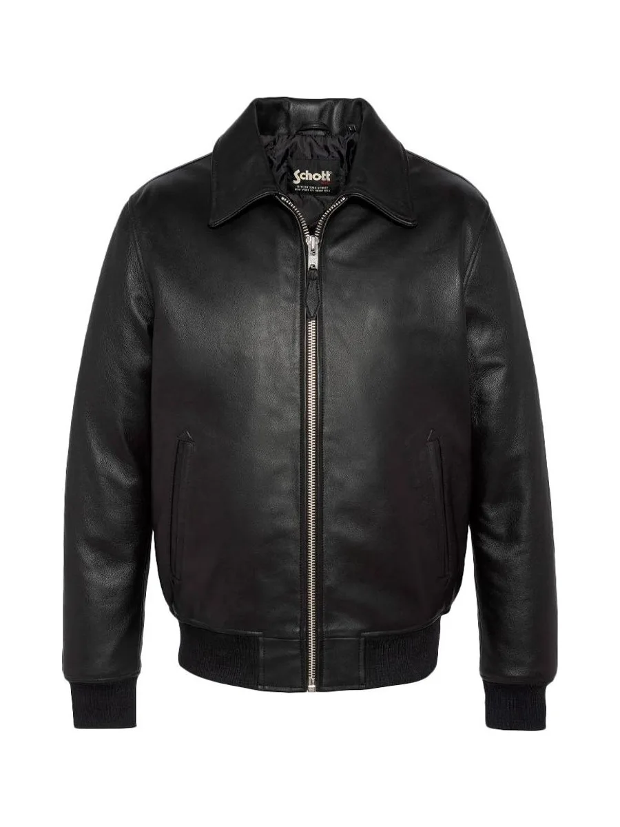 Blouson Cuir Noir Homme Schott LCDETROIT 1