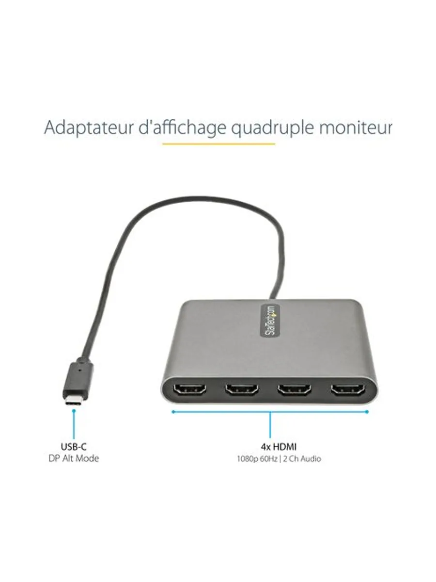 Adattatore USB-C a HDMI x4 1080p 60Hz 5